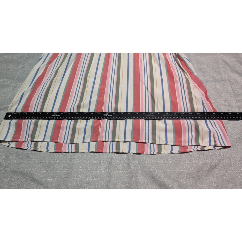 Old Navy Women's Multi Stripe V-Neck Maxi Shift Dress Cross Back Strap Medium - Picture 7 of 12